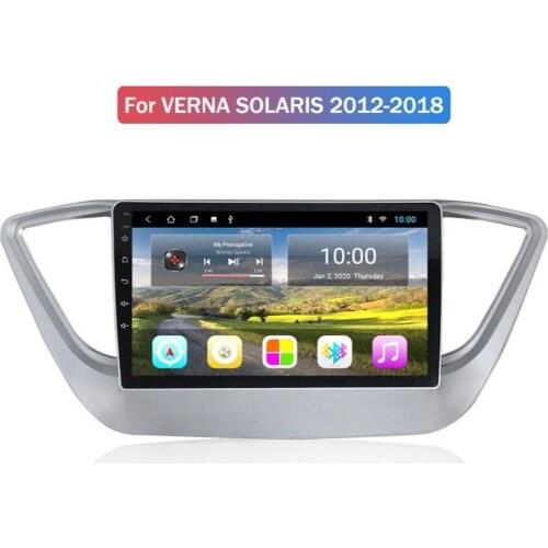 Android 10.0 System Quard Core 2G+32G WIFI HD 1024*600 Car GPS Nagavition For Hyundai Verna 2016- Car Radio Stereo BT Head Unit