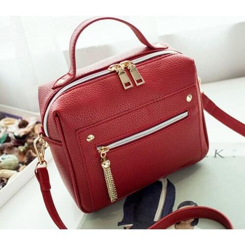 Beaocly 2019 New Fashion Pu Leather Solid Women Handbags Hotsale Ladies Shopping Bag Casual Shoulder Messenger Crossbody Bags