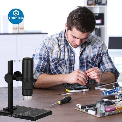 MS5 Wifi USB Electronic Microscope 1000X Zoom Magnifier 8 LED Support IOS Android Wireless Digital Display Photo Video Playback