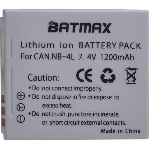 NB-4L NB4L NB 4L Battery (1Pack) for Canon IXUS 50 55 60 65 80 75 100 I20 110 115 120 130 IS 117 220 225 230 255 HS SD780 SD960