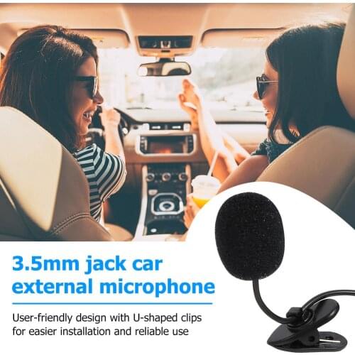 Hot Sale 3.5 mm Mini Stereo Jack Car Microphone External Mic for Car DVD GPS Player Radio Audio Microphone With Wired