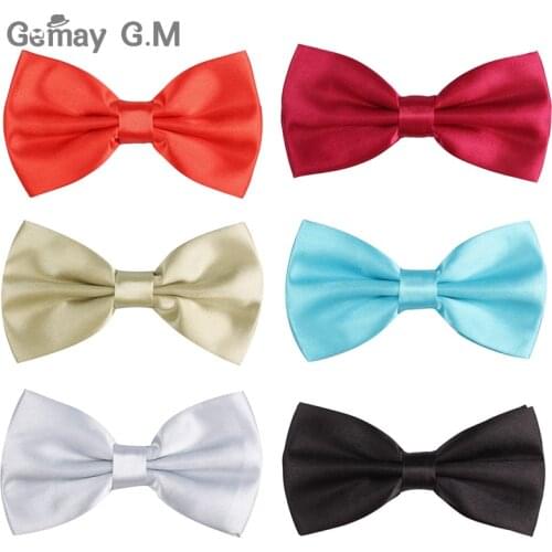 Fashion Classic Solid Bowtie For Men Neckwear Adjustable Mens Bow Tie Polyester Bowties for Wedding Shirts Ties