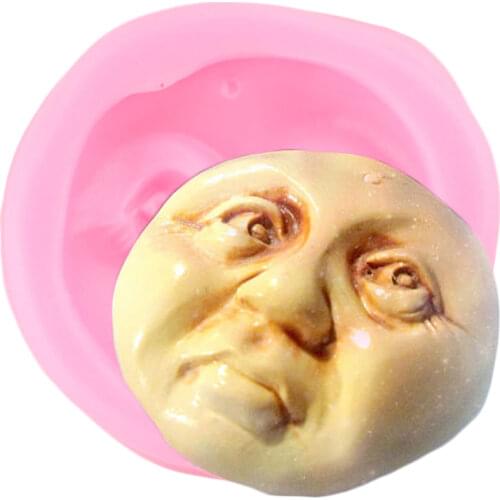 Moon Face Silicone Molds Sugarcraft Fondant Cake Decorating Tools Candy Clay Moulds Cupcake Topper Mould DIY Baking Moulds