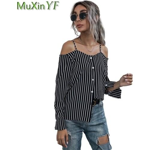 MuXinYF Women's Striped Shirts