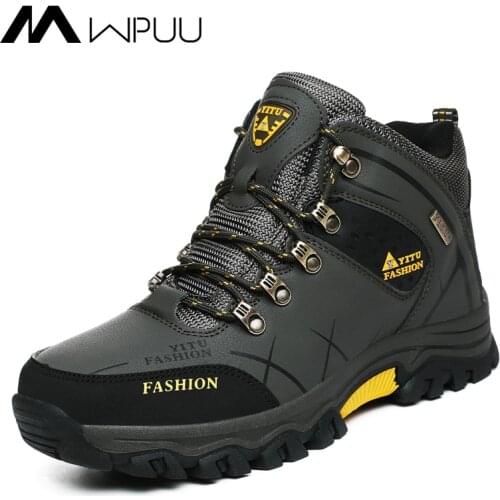 Mens Winter Male Sneakers Snow Boots For Men Waterproof Leather Outdoor Sports Fashion Hiking Warm Work Casual Athletic Shoes