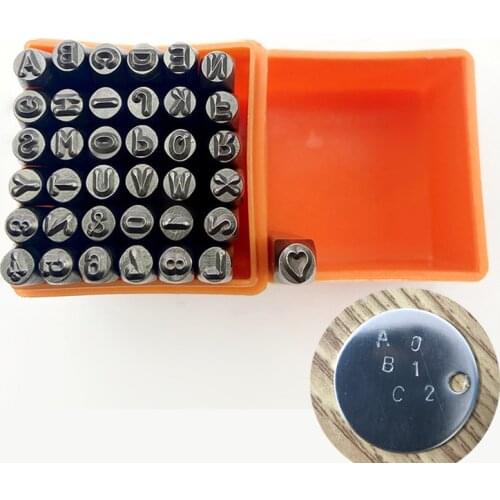 36pcs/set 3mm Steel Die Metal Stamp kit Punch Tool for Leather Number Letter Alphabet Stamping DIY Metal Leather Tools Stamp