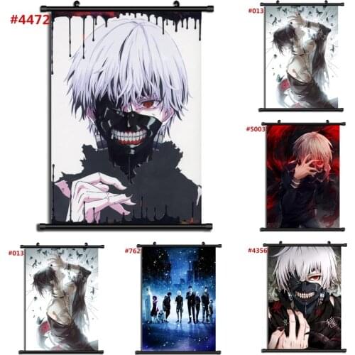 Wall Artwork Canvas Pictures Tokyo Ghoul Kaneki Ken Anime Manga Painting Print Poster Plastic Hanging Scrolls Home Decoration