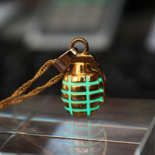 Glowing Game PUBG bomb necklace bomb smoke bomb CS CF Necklace Pendants Necklaces GLOW in the DARK women girls
