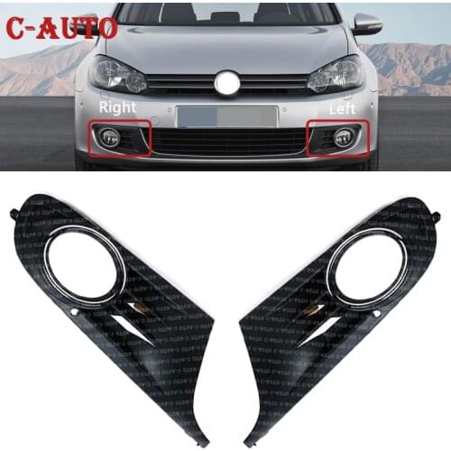 Car Front Bumper Lower Fog Lights Fog Lamp Grills Cover For VW Golf 6 MK6 Cabriolet 2012 2013 2014 2015 2016 Car Styling