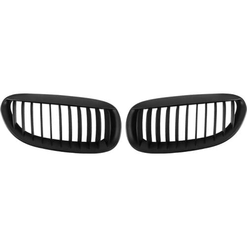 Grill Front Hood Kidney Grille Replacement for-BMW E63 E64 6-Series 2DR 2004-2010 51137008915 51137008916