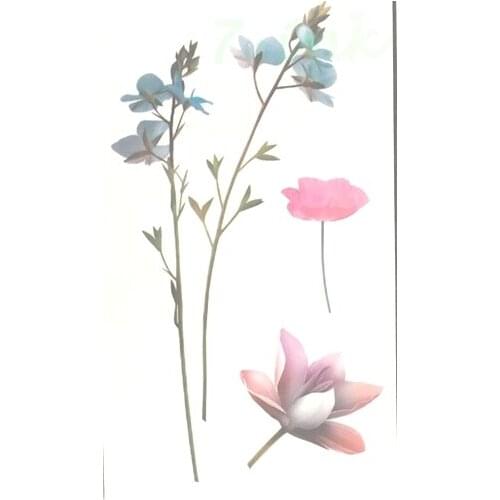 Water Transfer fake tattoofantasy lotus leaf Waterproof Temporary Tattoo flash tattoo for woman man 10.5*6 cm