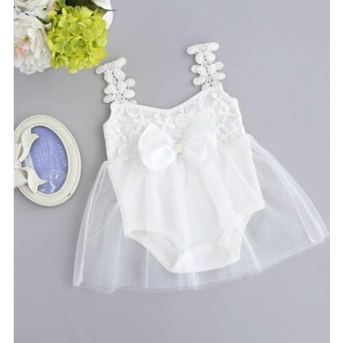 Newborn Princess Dress aby Girls First Birthday Outfit Tutu Dress Toddler Costume Sling lace dress Triangle bow clothing