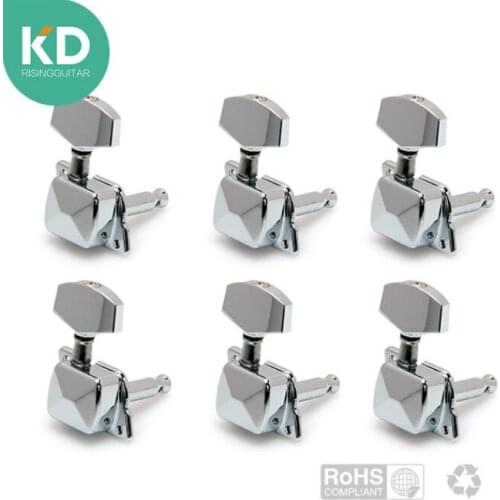 Semi-closed Electric Guitar Tuning Peg Machine Head Tuning Key 3L/3R or 6 in Line Per Set Guitar Replacement Parts Tuners