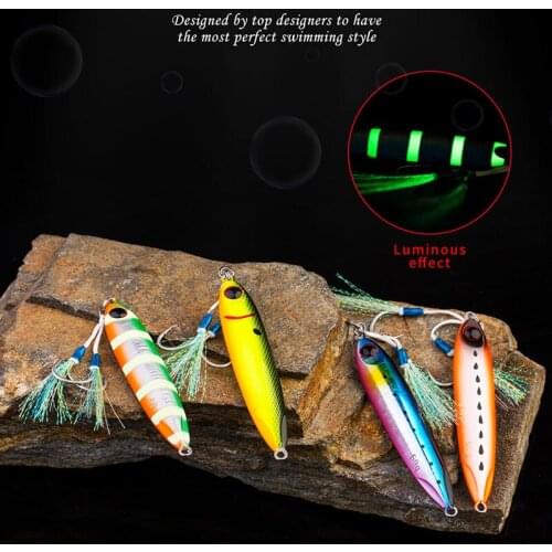 30g Eight Claws metal fishing lure Lead deep sea Saltwater jigs Glow Jiggging lure Artificial Lures for Tuna Grouper Dogtooth