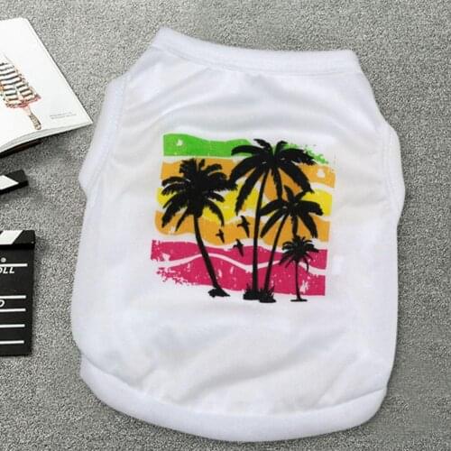 Pet Shirt Printed Breathable Cotton Fashion Puppy Vest for Summer vestidos de verano