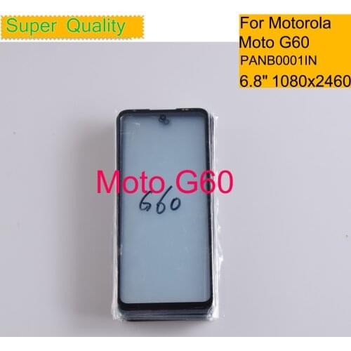 10Pcs/Lot For Motorola Moto G60 Touch Screen Front Outer Glass Panel Lens For Moto G60 PANB0001IN LCD Glass With OCA Glue Film
