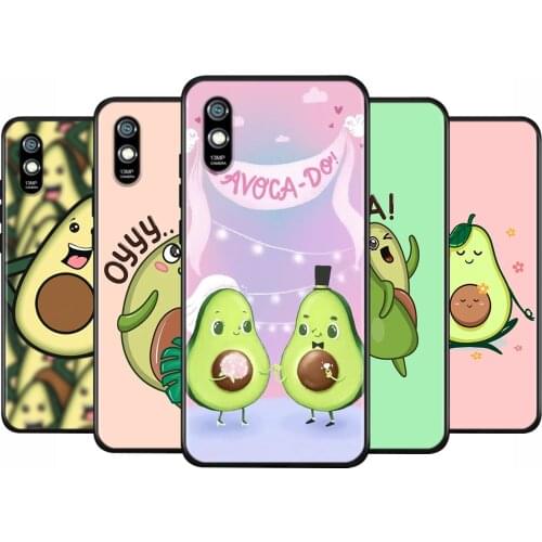 Silicone Cover Cute Cartoon Avocado For Xiaomi Redmi 10X 9 9T 9C 8 7 6 Pro 9AT 9A 8A 7A 6A S2 GO 5 5A 4X Plus Phone Case Shell
