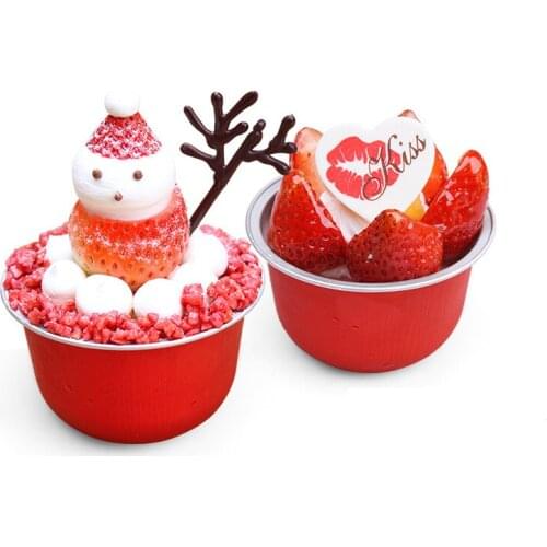 Aluminous Foil Cup Cake Box Heat Resisting Container Baking Tools Disposable Pudding Mousse Cake Packing Boxes Mini Baking Mould
