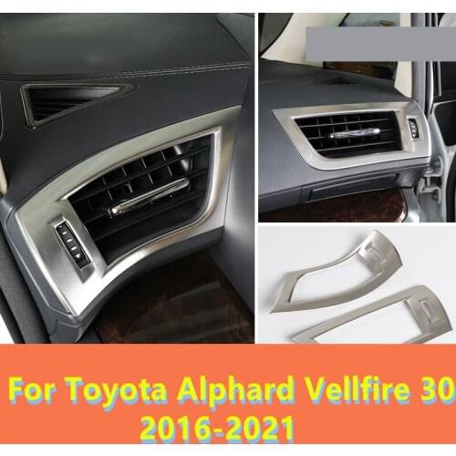 Car styling Car dashboard outlet box special modified decorative frame car Accessories For Toyota Alphard Vellfire 30 2016-2021