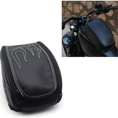 Handmade PU Toolkit Bag Leather Motorcycle Gas Tank Cover Panel Bag For Harley 883 Durable Premium