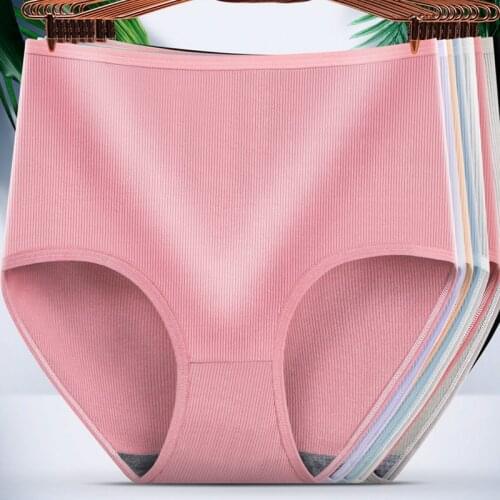 Preferential Panties women sexy comfortable fashion underwear belly in butt back large size High-Rise Solid Briefs multi color