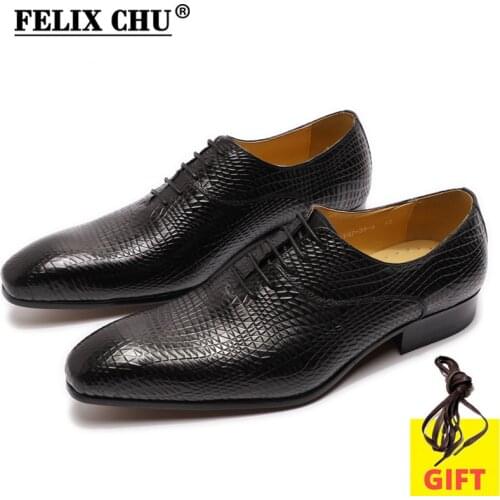Luxury Mens Shoes Genuine Cow Leather Snake Wedding Dress Shoes Lace-Up Men Formal Shoes Mens Oxford Shoes Business Footwear