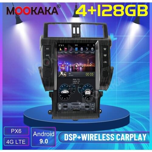 Vertical Tesla screen Android 9.0 Car Multimedia Player head unit for TOYOTA Land Cruiser Prado 150 2010 - 2013 GPS Radio stereo