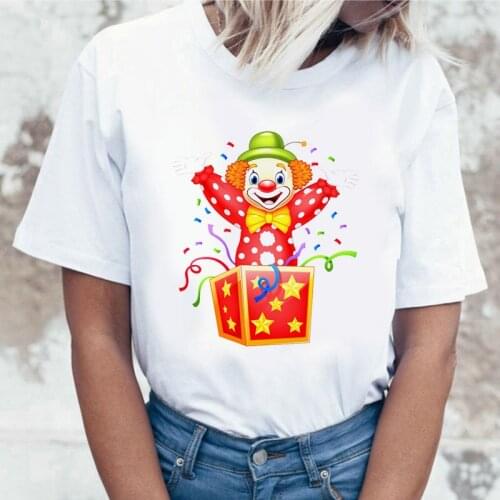 Women Cute Graphic Tshirts Funny Joker Short Sleeves T Shirt Funny Women Shirt Female T-shirt Kawaii Harajuku Tees Tops Tees