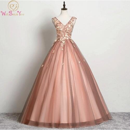 Walk Beside You vestido 15 anos Blush Pink Black Quinceanera Dresses 2020 100% Real Ball Gown Sleeveless Lace Applique Beaded