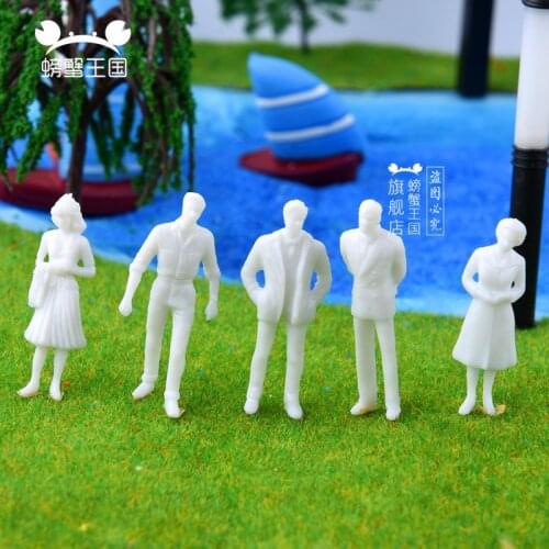 100pcs DIY 1/50 scale miniature model toy building landscape train layout diorama scene making ABS plastic model character