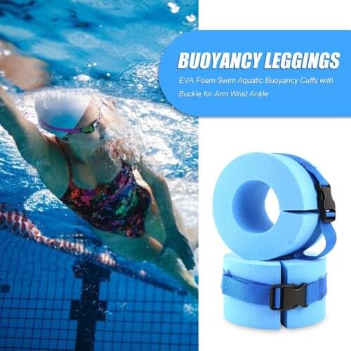 2pcs Foam Aquatic Cuffs Swimming Leggings Water Exercise Aerobics Floating Ring Safety Gear Foam Swimming Training