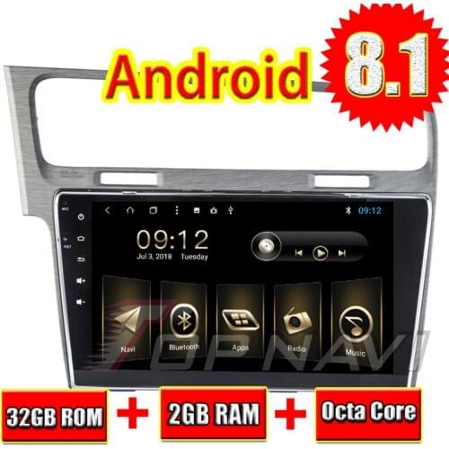 Vehicle Radio Tuner for VW Golf 2014 2015 2016 Android 8.1 10.1'' Topnavi Auto PC Multimedia Players 32GB Inand with free Camera