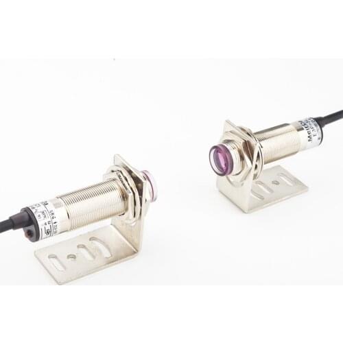 DC6~36V M12 Waterproof Laser Photoelectric Switch Laser Beam Sensor Detector 20 meters Distance NPN PNP NO NC