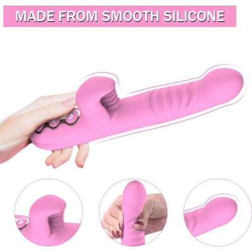 Heating Dildo vibrator 7 modes G Spot Vagina Massager Woman Masturbation AV Stick Tongue Double Vibrators Oral Sex Erotic toys