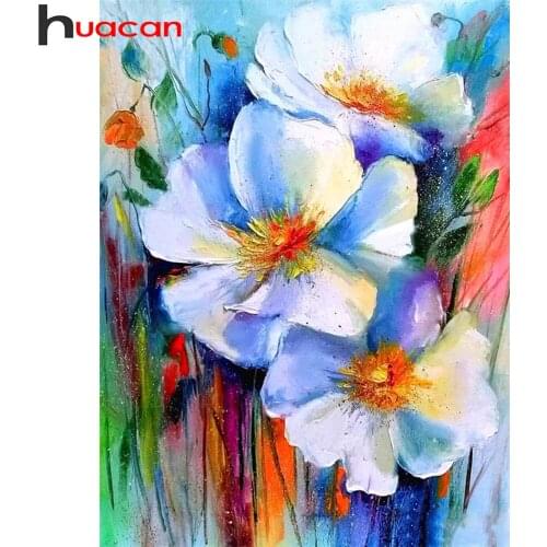 Huacan 5D DIY Diamond Painting New Arrivals Flower Full Diamond Embroidery Mosaic Flora Beaded Pictures Decoration For Home