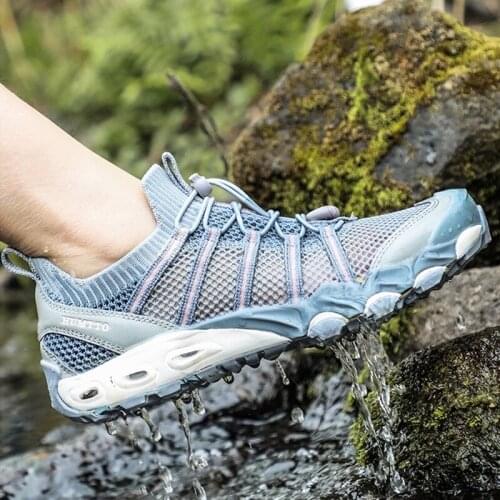 HUMTTO Hiking Shoes Men Spring Outdoor Sports Sneakers Climbing Shoes Hunting Breathable Trekking Tourism Boots Walking Shoes