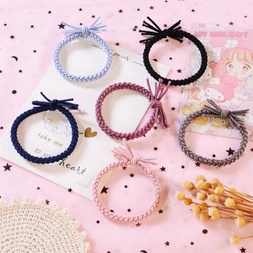 Korean New Hair Braid Hair Rope Child Adult Hair Band Rubber Band Bold Simple and Durable Hair Rope Girl Headwear