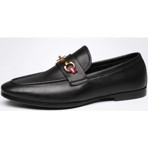 Fashion Driving shoes slip on loafers MenS Shoes Breathable Casual Shoes genuine Leather party shoes for men