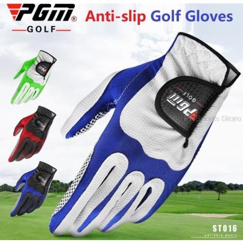 Pgm 2021 Men Golf Gloves Left Hand Outdoor Training Clubs Gloves Mens Anti-Slip Granules Sports Mittens Breathable 1Pcs