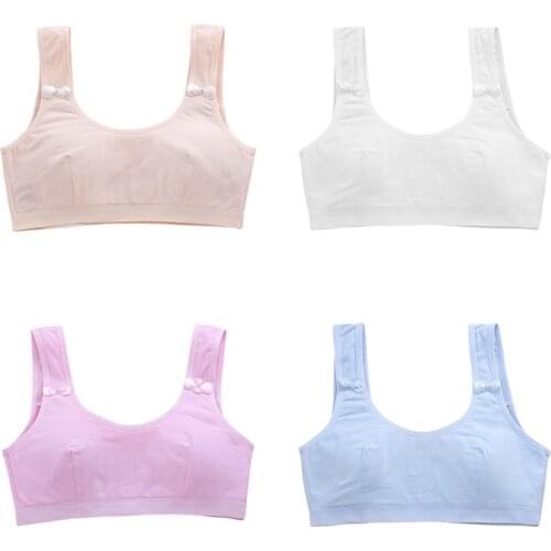 Little Girls Underwear Vest Development Teens Cotton Puberty Comfortable Bra