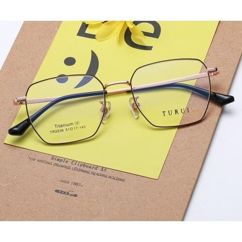 New High-end Quality Full Frame β Titanium Frame for Men & Women Plain Face Metal Square Spectacle Eyeglasses Frame Eyewear