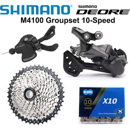 SHIMANO DEORE M4100 10S Groupset MTB Mountain Bike Groupset 1x10-Speed 11-42T 11-46T M5120 Rear Derailleur M4100 Shift Lever