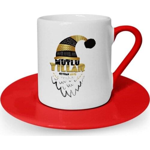 Personalized Happy Birthday Red Turkish coffee Cup-7