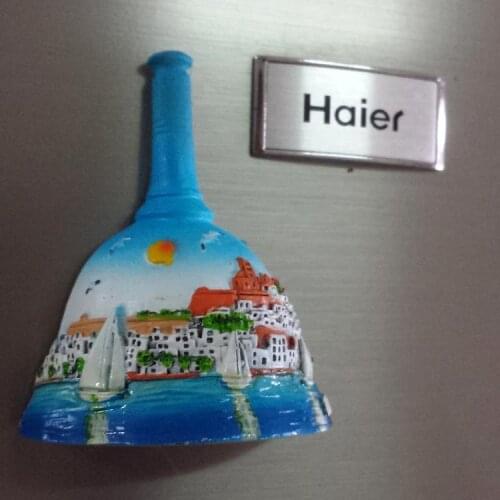 QIQIPP Spanish tourist memorial refrigerator paste Ibiza ringing bell creative magnetic paste