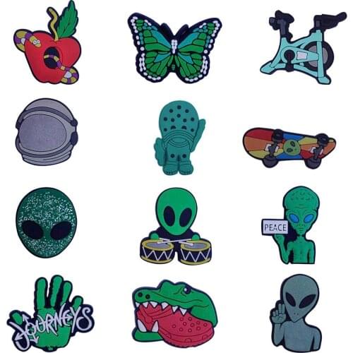 1PCS PVC Cartoon Fridge Magnetic Sticker Apple Snake Butterfly Bicycle Astronaut Helmet Slippers Skateboard Refrigerator Magnets