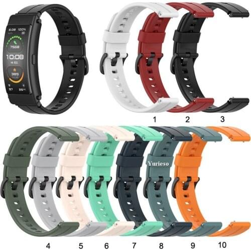 Silicone Band For Huawei TalkbBand B6 Strap Bracelet For Huawei B6 Replacement Wristband 16MM Loop Belt Smart Watch Accessories