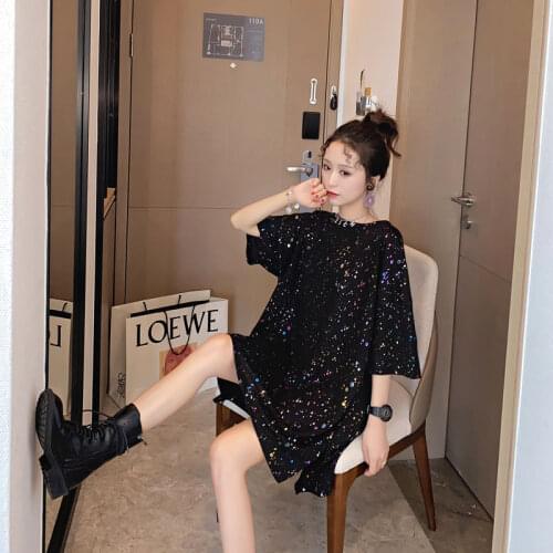 Unimmye Women's T-shirts With Sequins