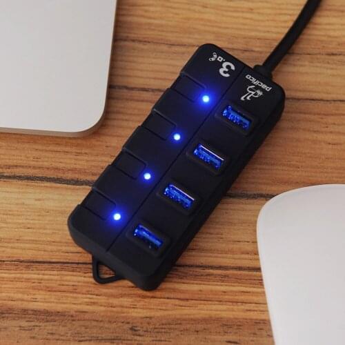 USB Extender Socket Power Computer Cable Seperater 4 Port 3.0 Hub USB Hub 4 Port/7 Port USB Extender Socket