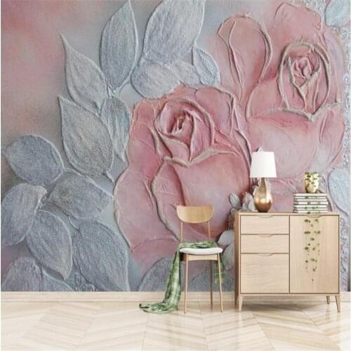 Vintage Photo Wallpapers 3D Roses Wall Papers for Living Room Home Decor Flowers Wall Murals European Painting Bedroom Wallpaper