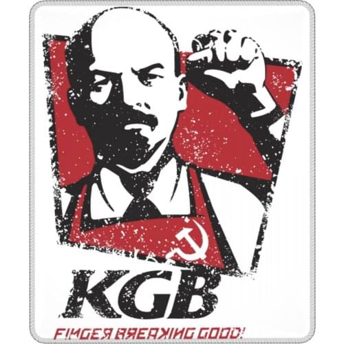 KGB Vladimir Lenin Funny Mouse Pad USSR Russia Communism Marxism Socialism Non-Slip MousePad Rubber PC Table Decoration Cover
